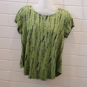 ALFANI Green Short Sleeve Top